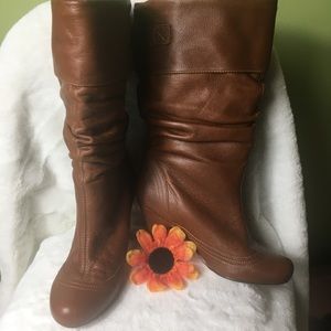 Steve Madden Brown Leather Slouch Boots Size 7